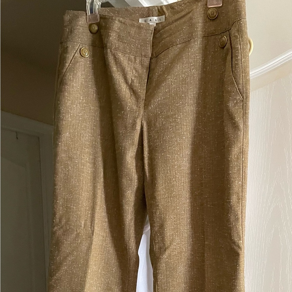 Rich golden tan slacks by Cabi